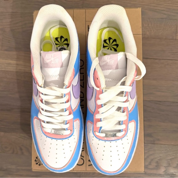 Nike Air Force 1 ‘07 Next Nature Pastel Pink Blue Lavender NEW Women’s 10.5 - Picture 6 of 7